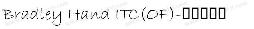 Bradley Hand ITC(OF)字体转换